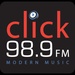 Click 98.9 FM - KLCK Logo