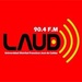 90.4 FM LAUD Logo