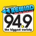 Rewind 94.9 - WREW Logo